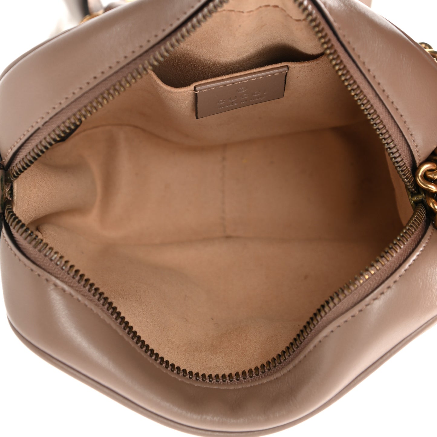 Calfskin Matelasse Mini GG Marmont Chain Shoulder Bag Porcelain Rose