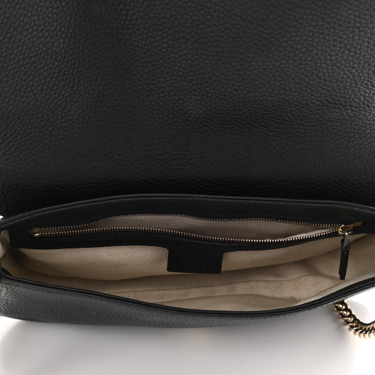 Gucci Pebbled Calfskin Medium Soho Flap Crossbody Black 5 of 11