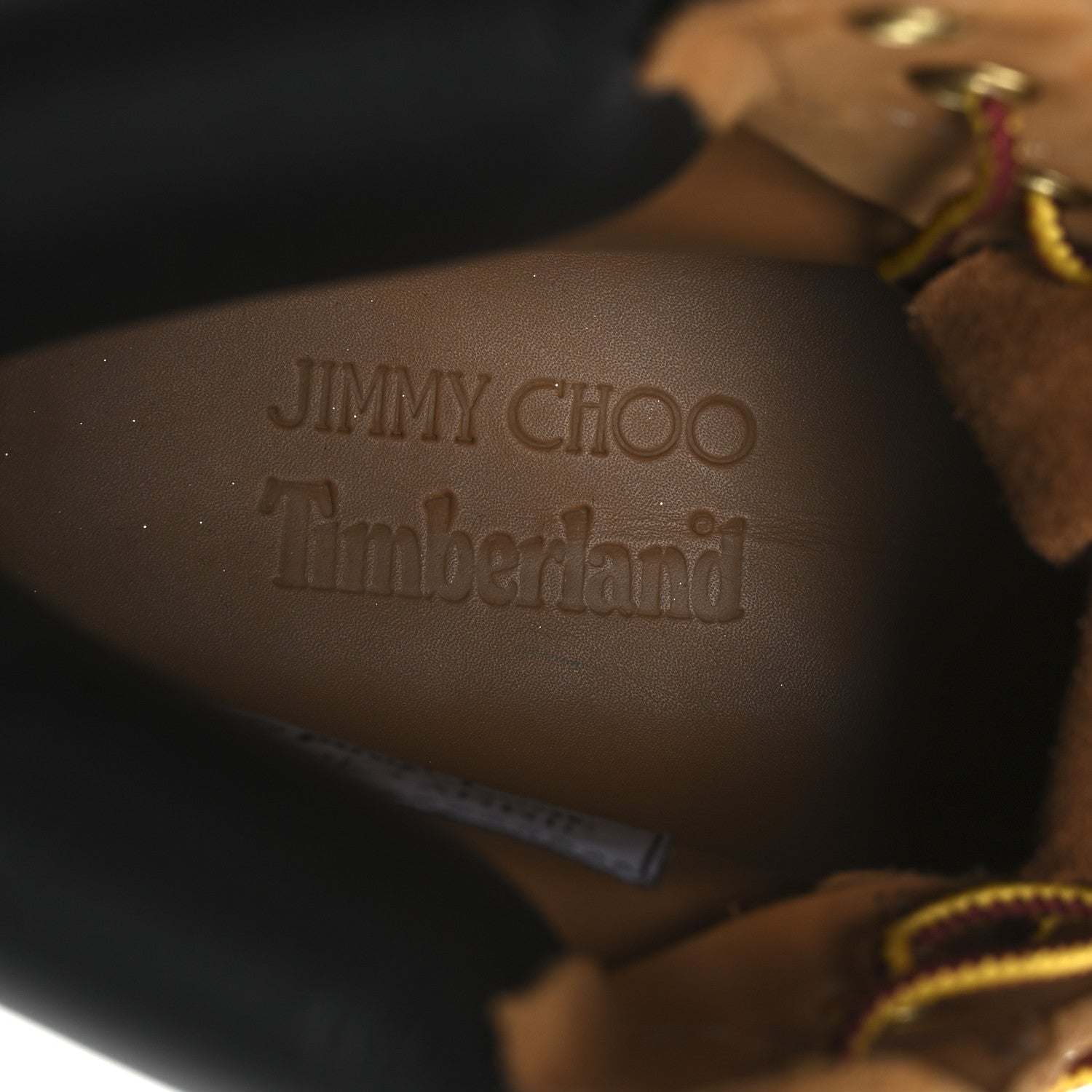 Jimmy Choo X TIMBERLAND Nubuck Graffiti Womens Ankle Boots 9.5 Wheat Gold 9 of 11