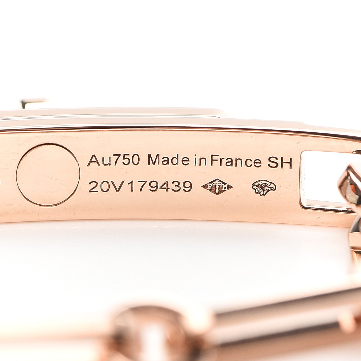 18K Rose Gold Diamond Pave PM Kelly Chaine Bracelet ST