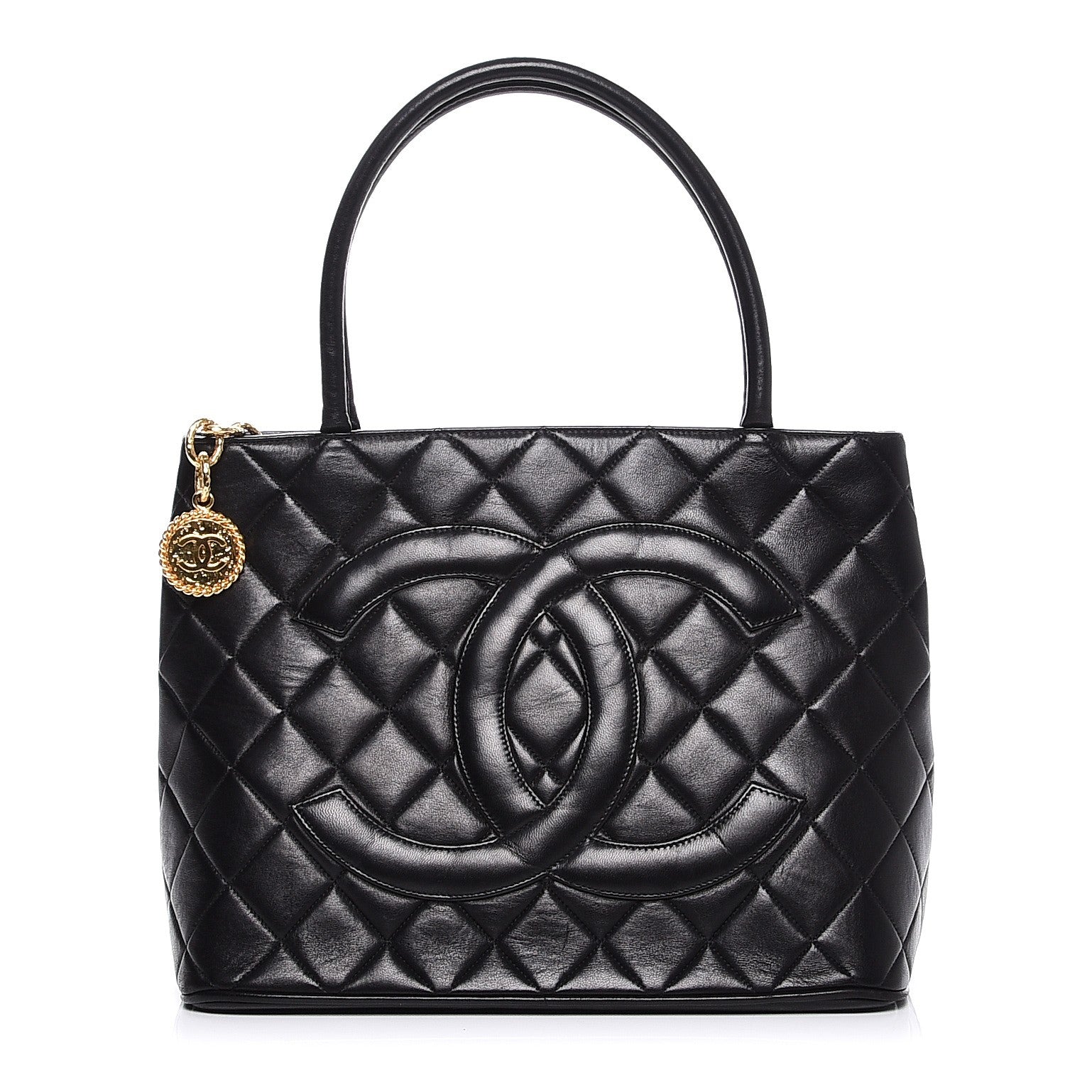 Chanel Lambskin Quilted Medallion Tote Black 1 of 11