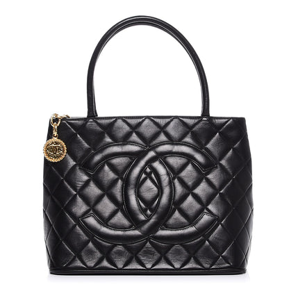 Chanel Lambskin Quilted Medallion Tote Black 1 of 11