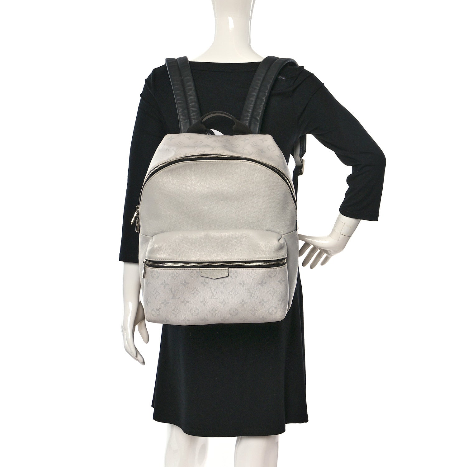 Louis Vuitton Taiga Monogram Discovery Backpack PM White 2 of 15