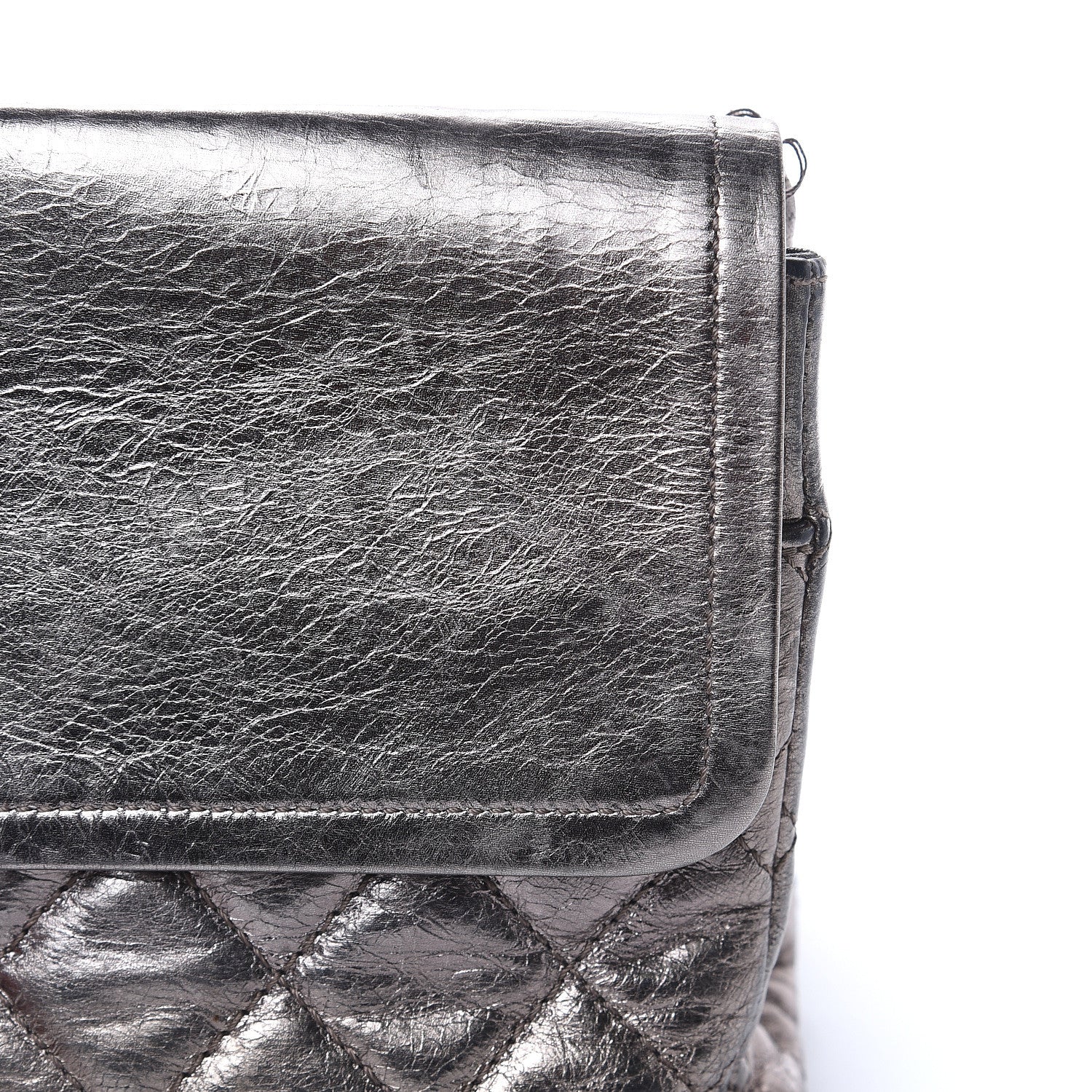 Chanel Metallic Aged Calfskin Quilted 2.55 Reissue 227 Flap Dark Silver 13 of 21