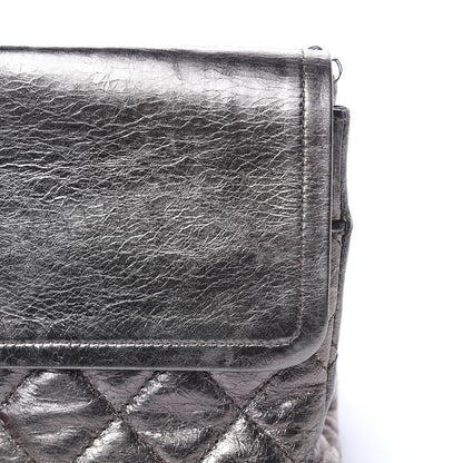 Chanel Metallic Aged Calfskin Quilted 2.55 Reissue 227 Flap Dark Silver 13 of 21