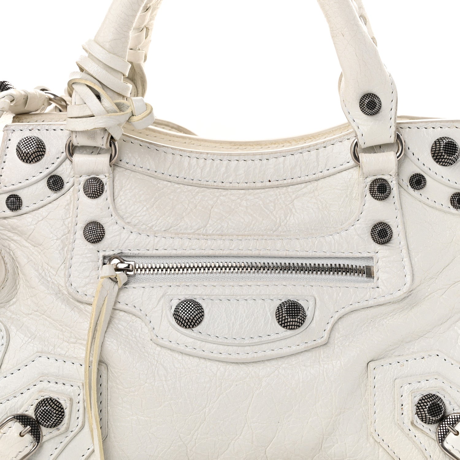 Balenciaga Agneau Arena Neo Cagole Handbag XS Optic White Optic White 9 of 12