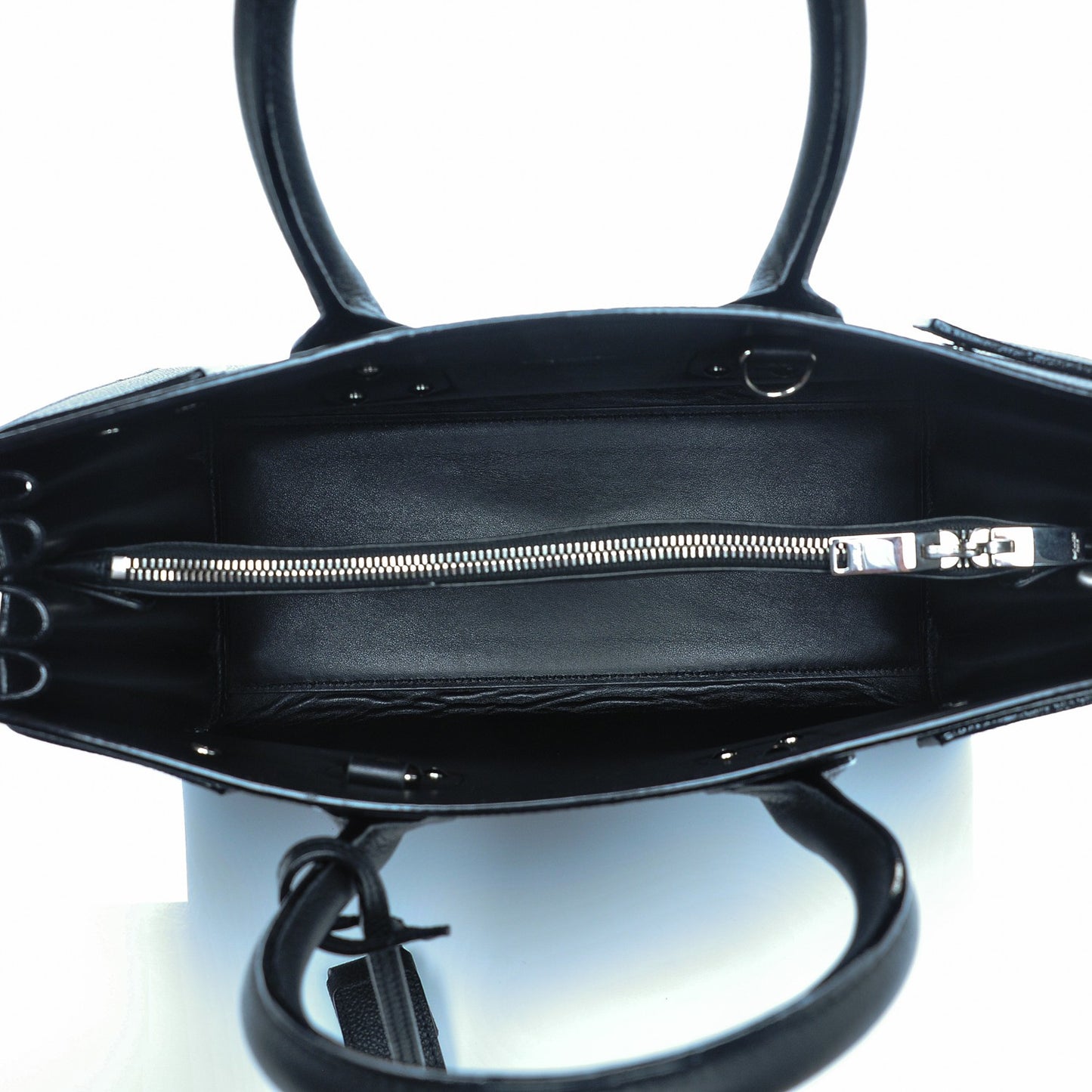 Grained Calfskin Small Sac De Jour Black