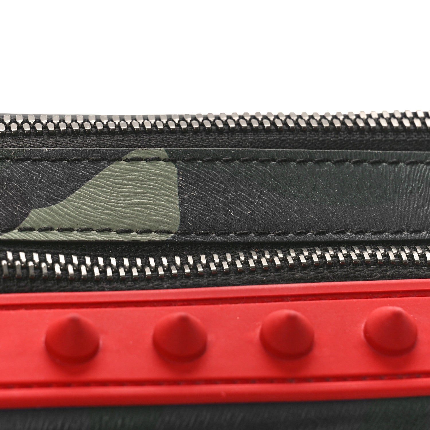 Christian Louboutin Calfskin Loubi Camouflage Gomme Spikes Loubitown Crossbody Multicolor 10 of 15
