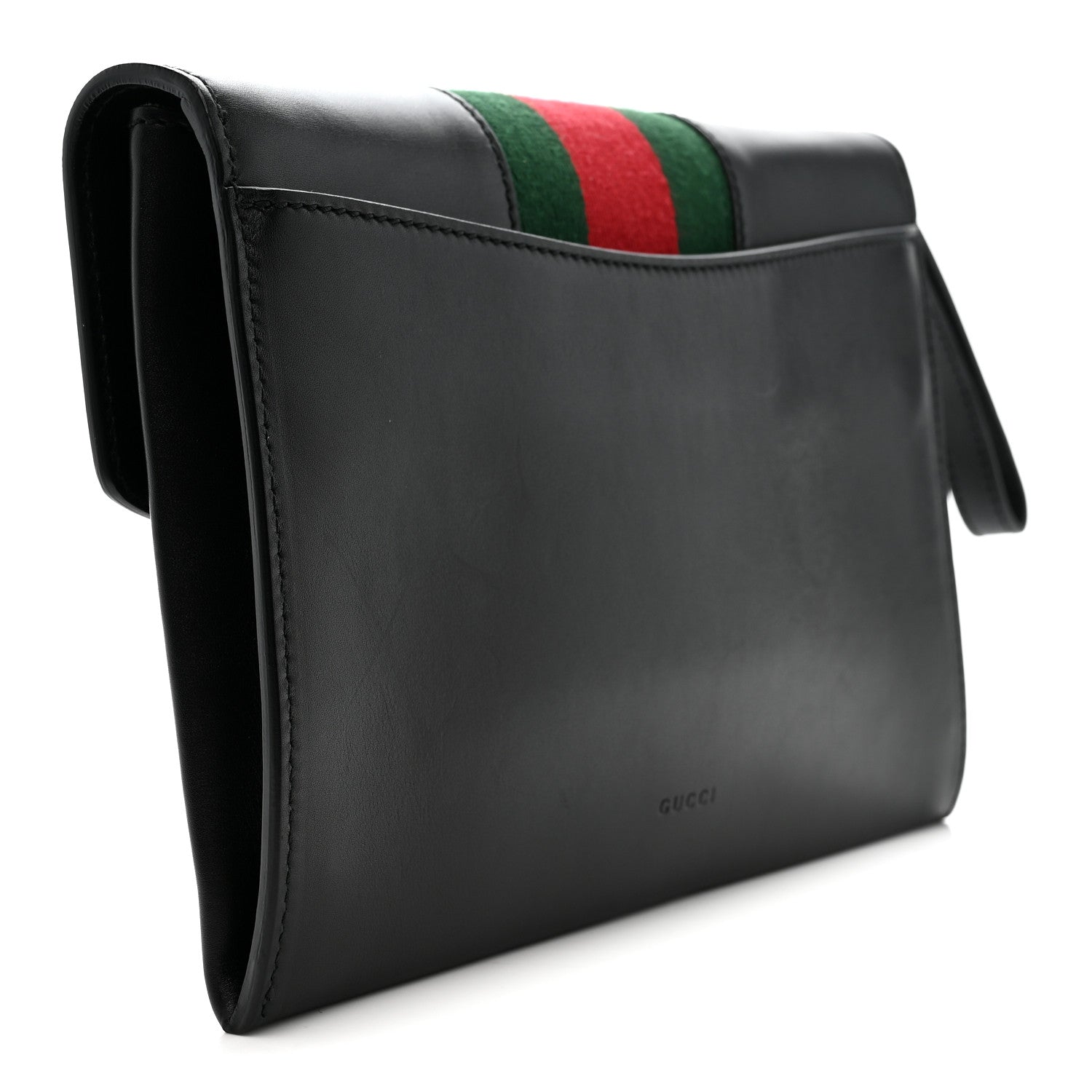 Gucci Calfskin Small Sylvie Wristlet Clutch Black 3 of 14