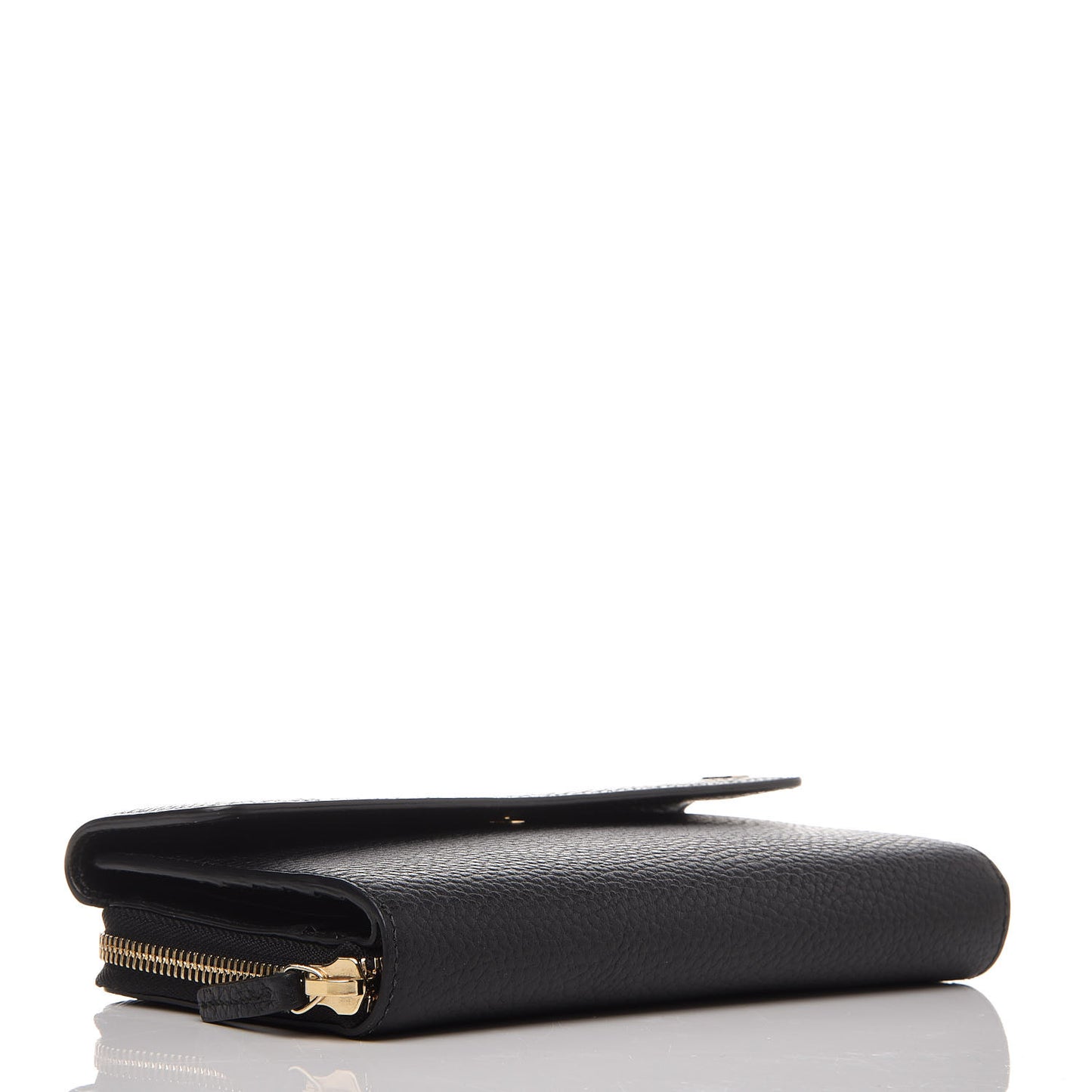 Dollar Calfskin Interlocking G Continental Wallet Black