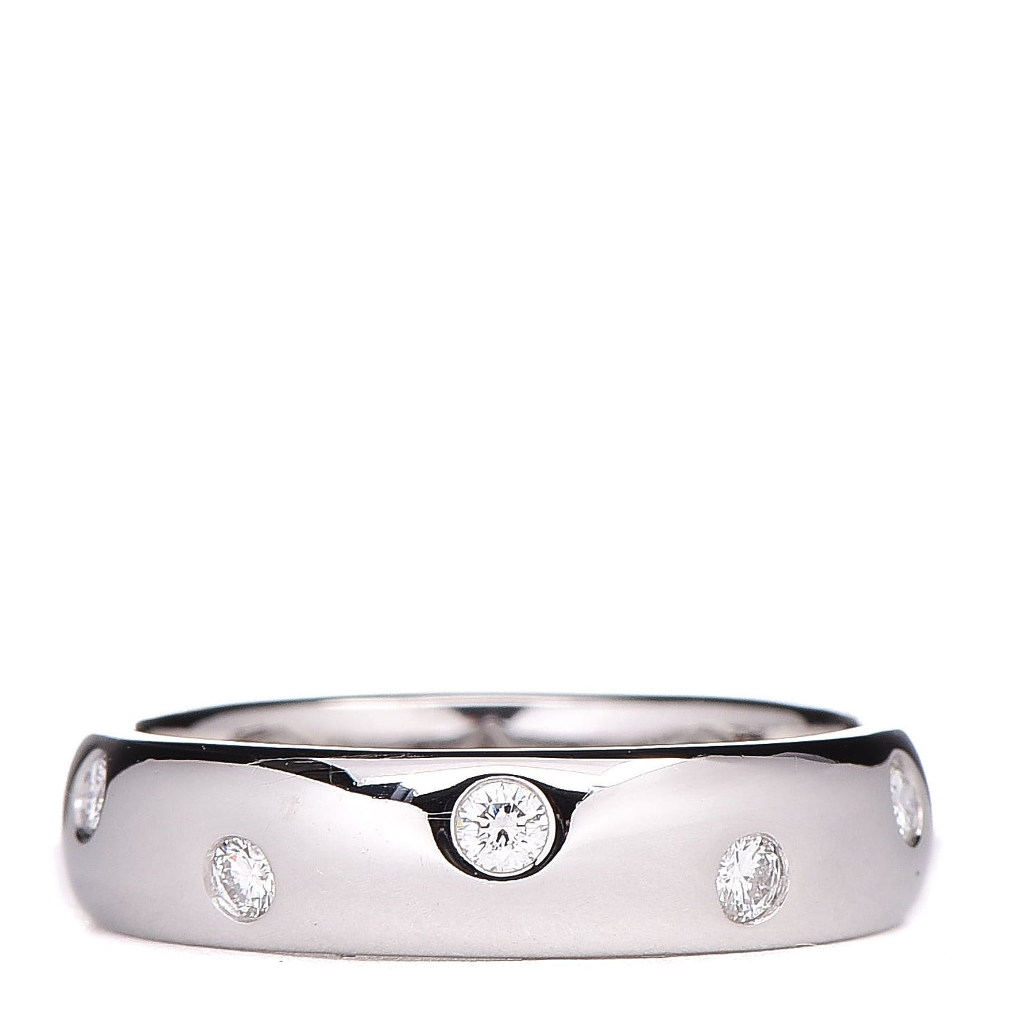 Platinum Diamond Etoile Band Ring 48 4.5