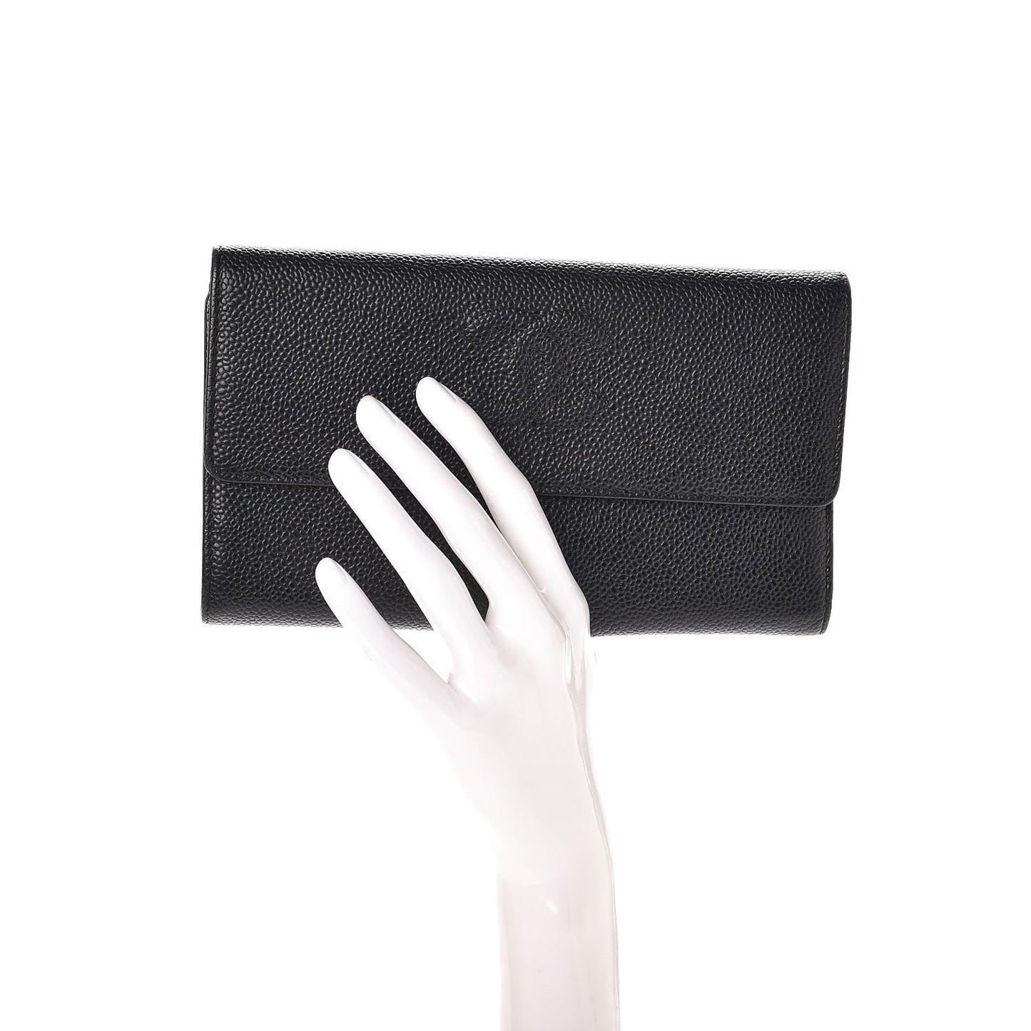 Caviar Timeless CC Flap Wallet Black