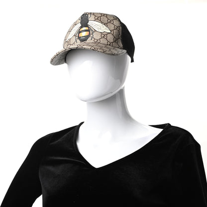 Gucci GG Supreme Monogram Bee Print Baseball Hat XS Beige 2 of 7