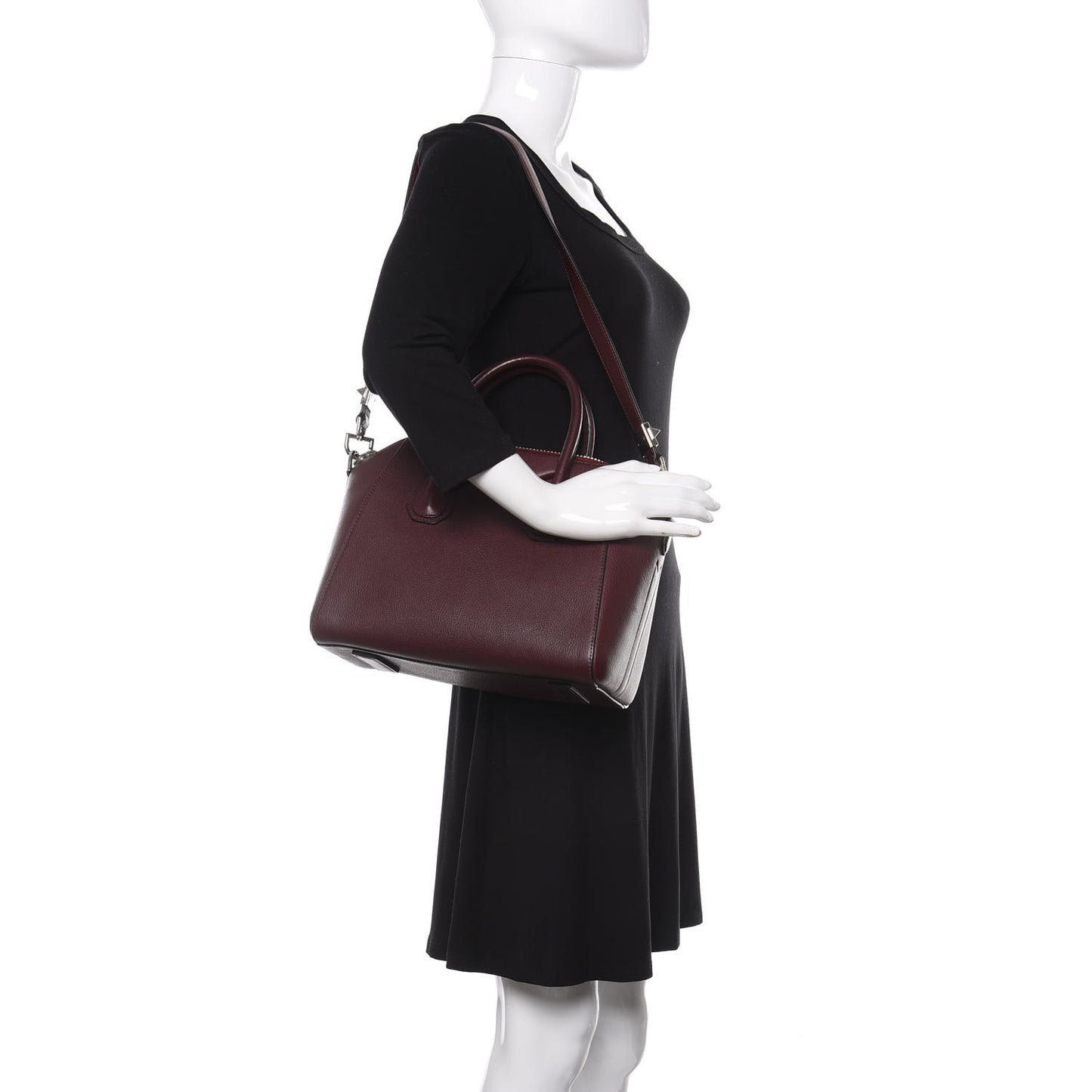 Sugar Goatskin Small Antigona Aubergine