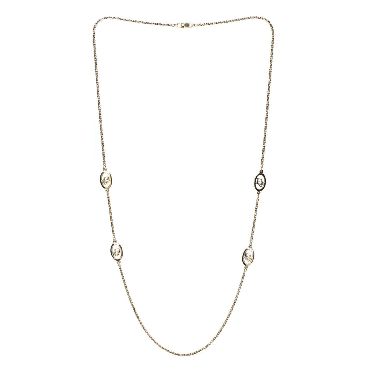 Metal Logo Necklace Gold