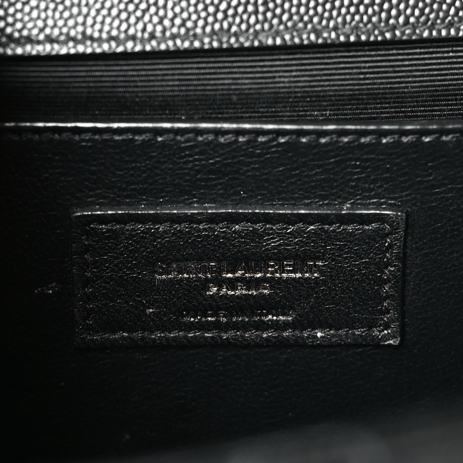 Saint Laurent Grain De Poudre Textured Mixed Matelasse Triquilt Medium Monogram Monochrome Satchel Black 6 of 9