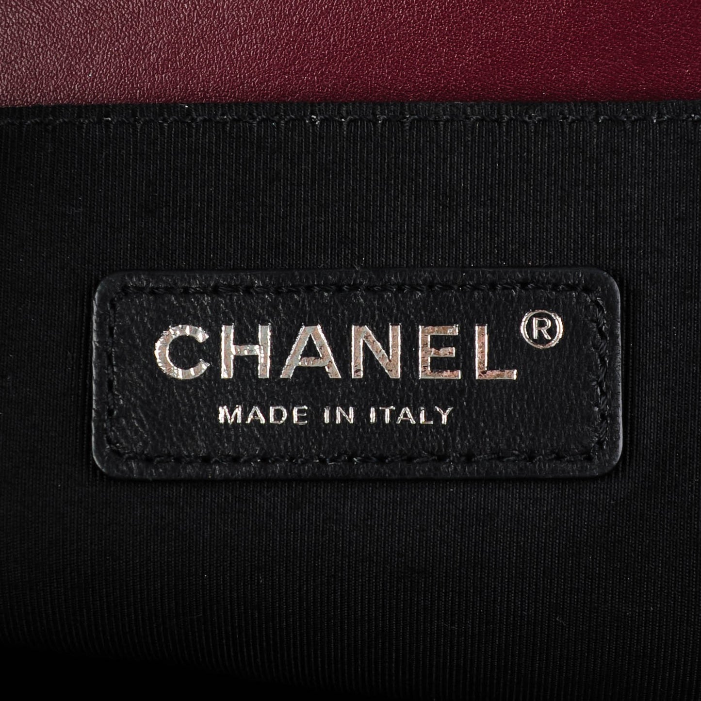 Calfskin Horizontal Quilted Medium Boy Flap Burgundy