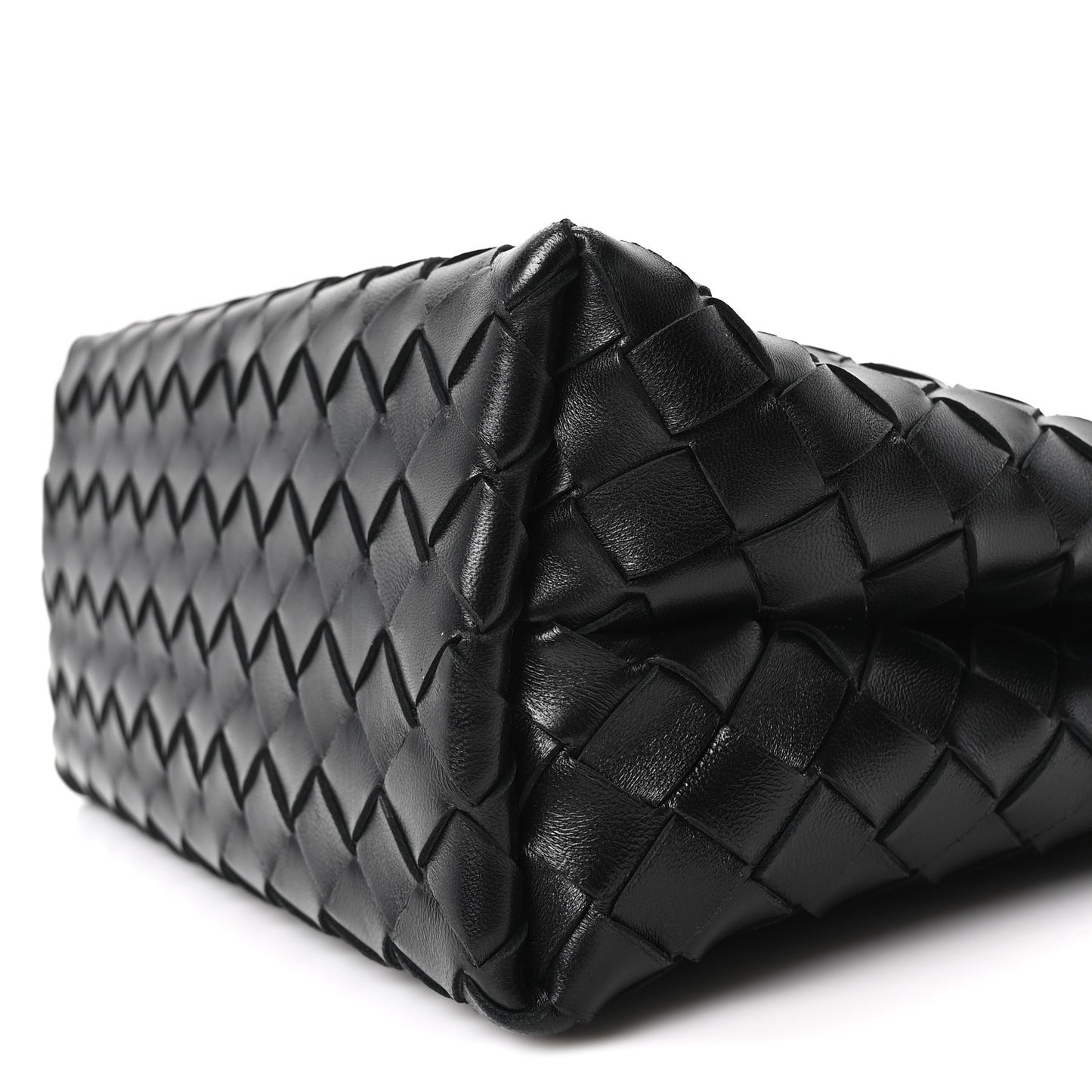 Nappa Intrecciato Small Andiamo With Chain Shoulder Bag Black