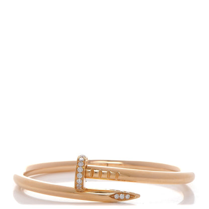 Cartier 18K Pink Gold Diamond Juste Un Clou Bracelet 16 1 of 6