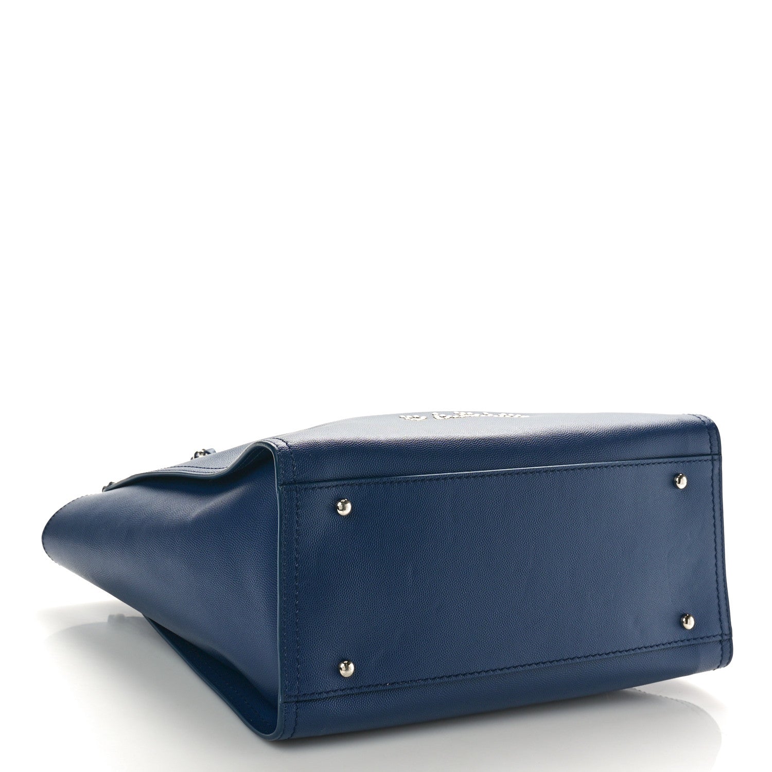 Chanel Caviar Small Studded Deauville Tote Navy 4 of 10