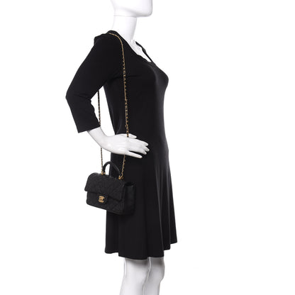 Chanel Caviar Quilted Mini Top Handle Rectangular Flap Black 2 of 11