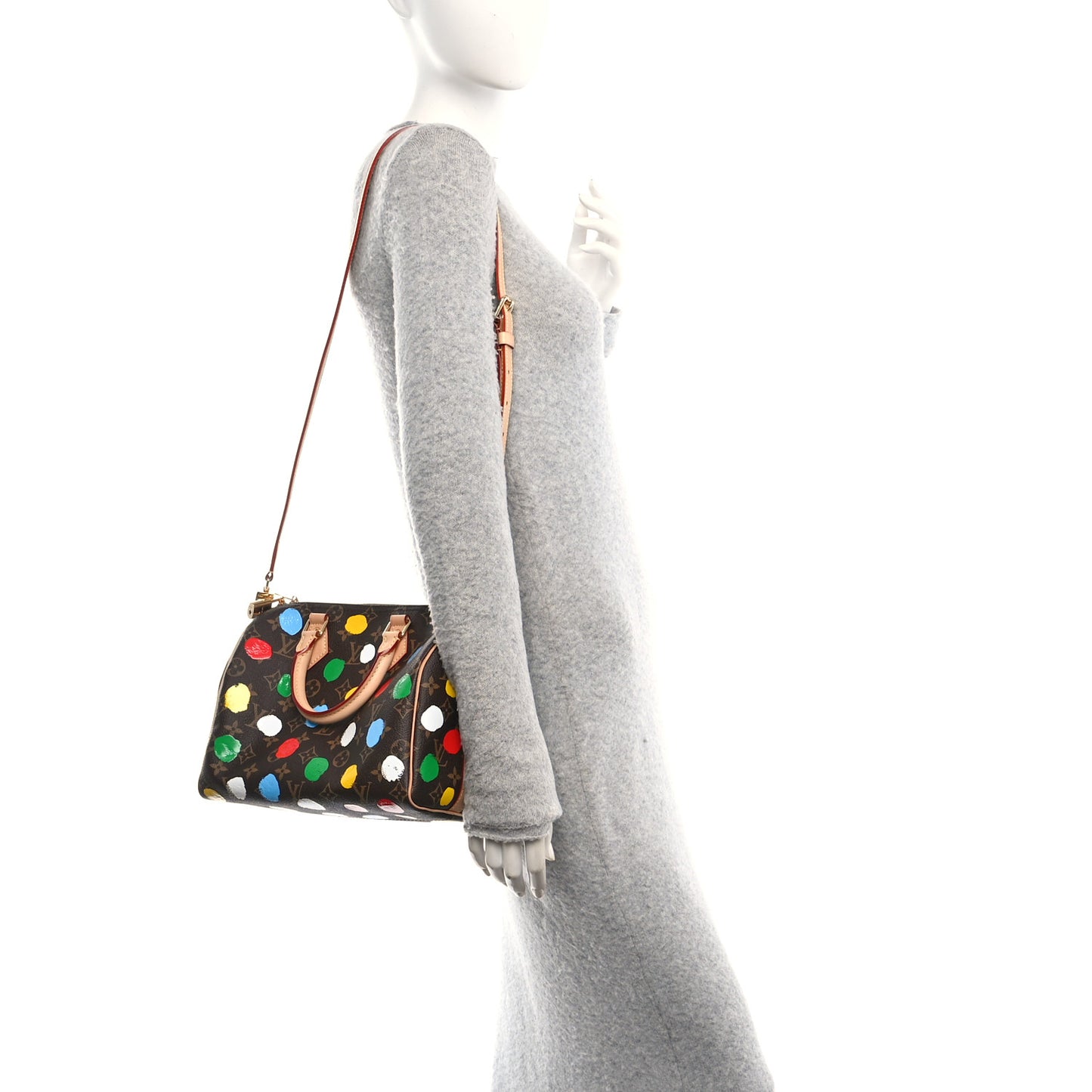 LV X YK Monogram Speedy Bandouliere 25 Multicolor