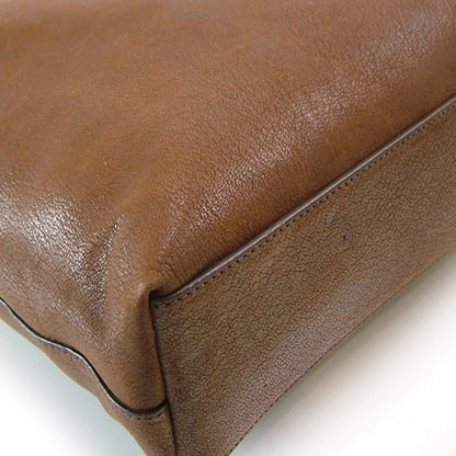 Prada Leather N/S Tote Shoulder Bag Purse Brown 6 of 12