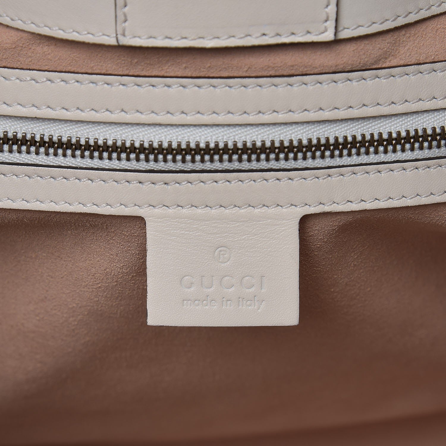 Gucci Calfskin Matelasse Medium GG Marmont Shoulder Tote Bag White 6 of 8