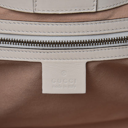 Gucci Calfskin Matelasse Medium GG Marmont Shoulder Tote Bag White 6 of 8