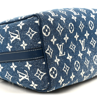 Louis Vuitton Monogram Jacquard Denim Speedy Bandouliere 25 Bleu 11 of 13
