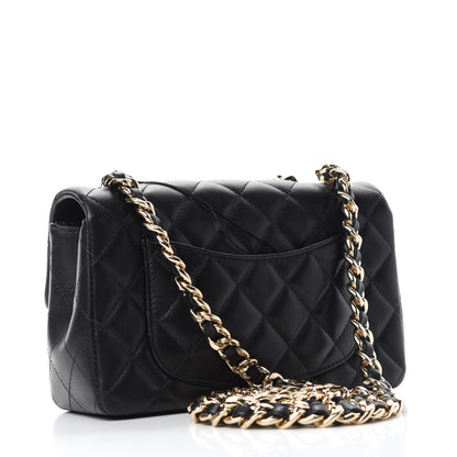 Chanel Lambskin Quilted Mini Coco Charms Rectangular Flap Black 3 of 11