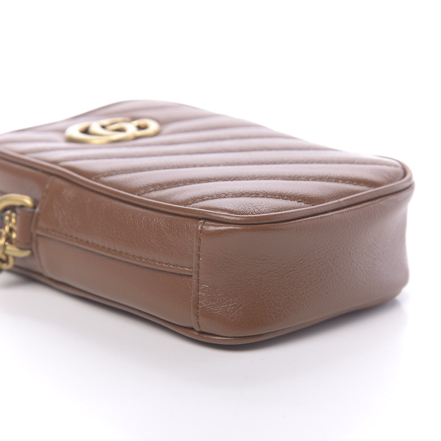 Gucci Azalea Calfskin Matelasse Diagonal Mini GG Marmont Crossbody Bag Cuir 8 of 11