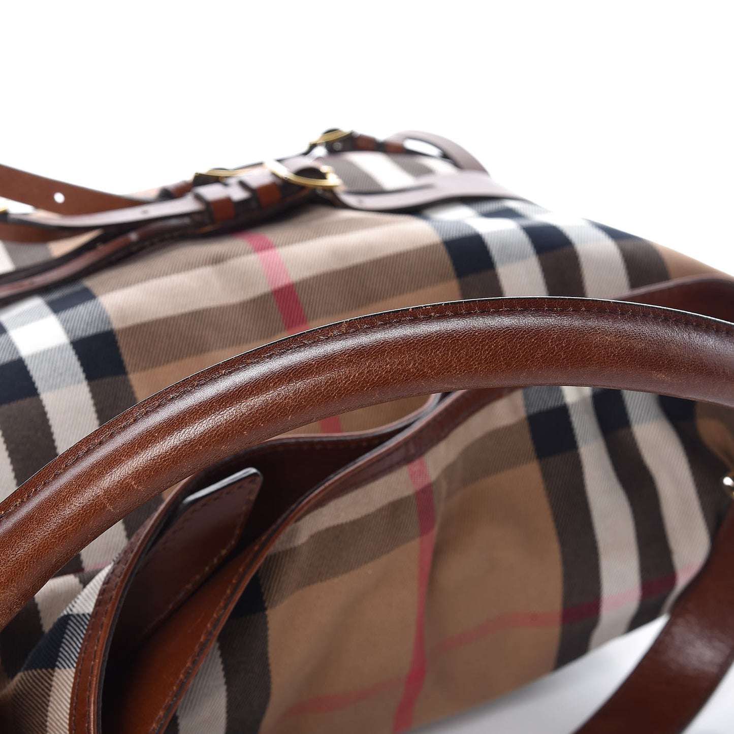 House Check Bridle Calfskin Medium Gosford Hobo Dark Tan