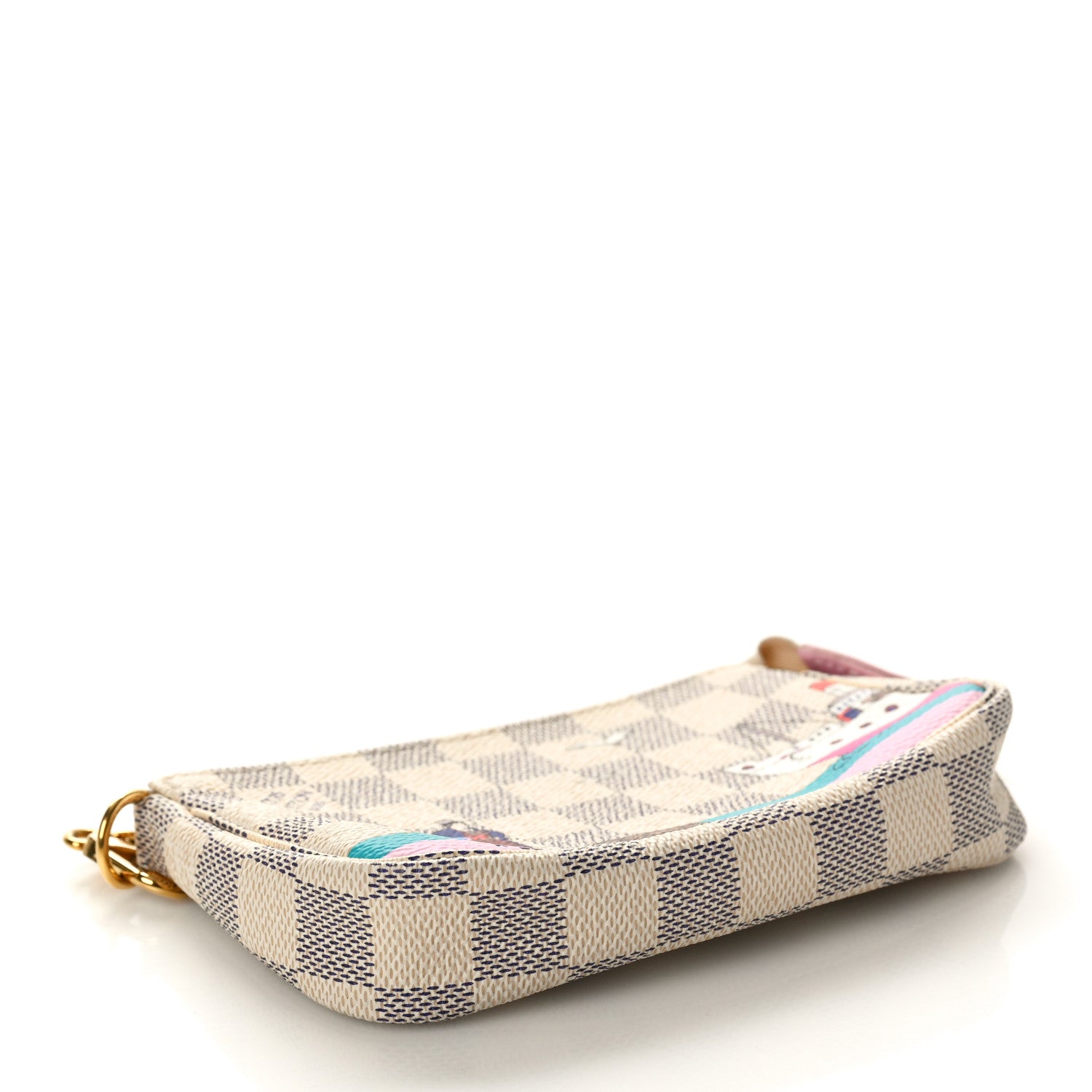 Louis Vuitton Damier Azur 2016 Christmas Animation Mini Pochette Accessories 4 of 10