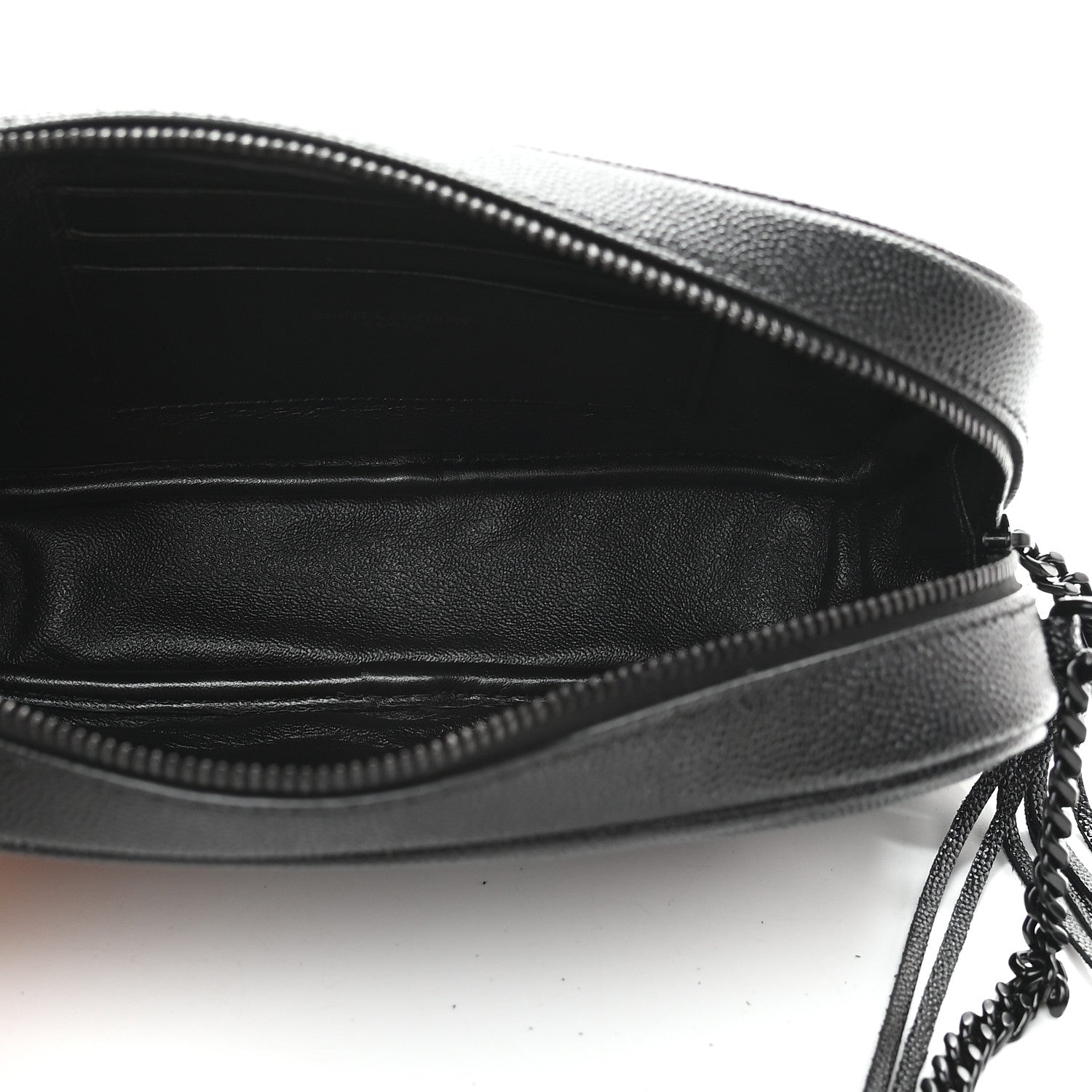 Saint Laurent Grain De Poudre Matelasse Monogram Mini Lou Camera Bag Black 5 of 8