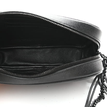Saint Laurent Grain De Poudre Matelasse Monogram Mini Lou Camera Bag Black 5 of 8