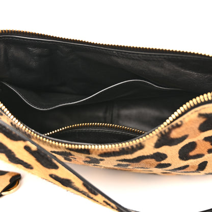 Prada Calf Hair Leopard Print Medium Aimee Shoulder Bag Honey 13 of 15