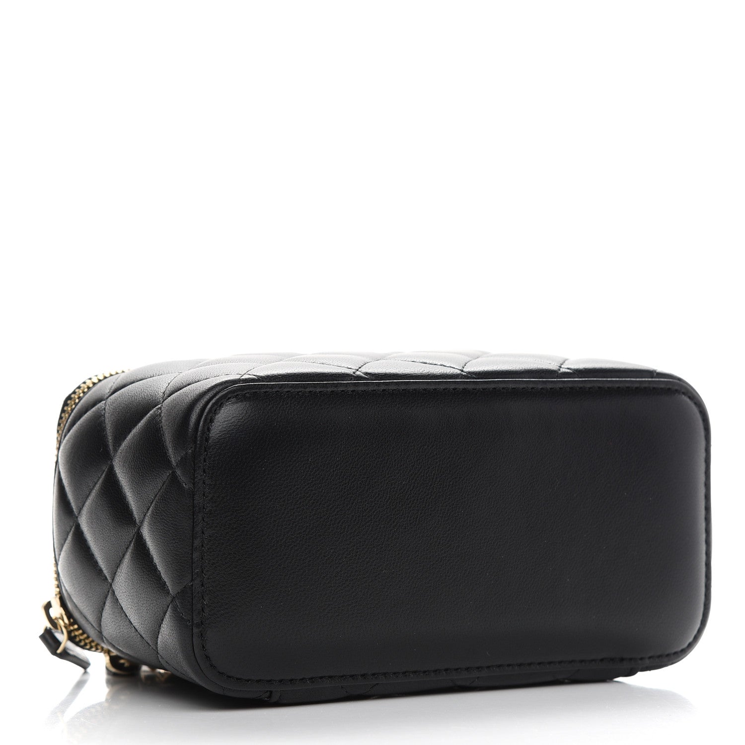 Chanel Lambskin Quilted Small Vanity Case With Chain Black 4 of 9