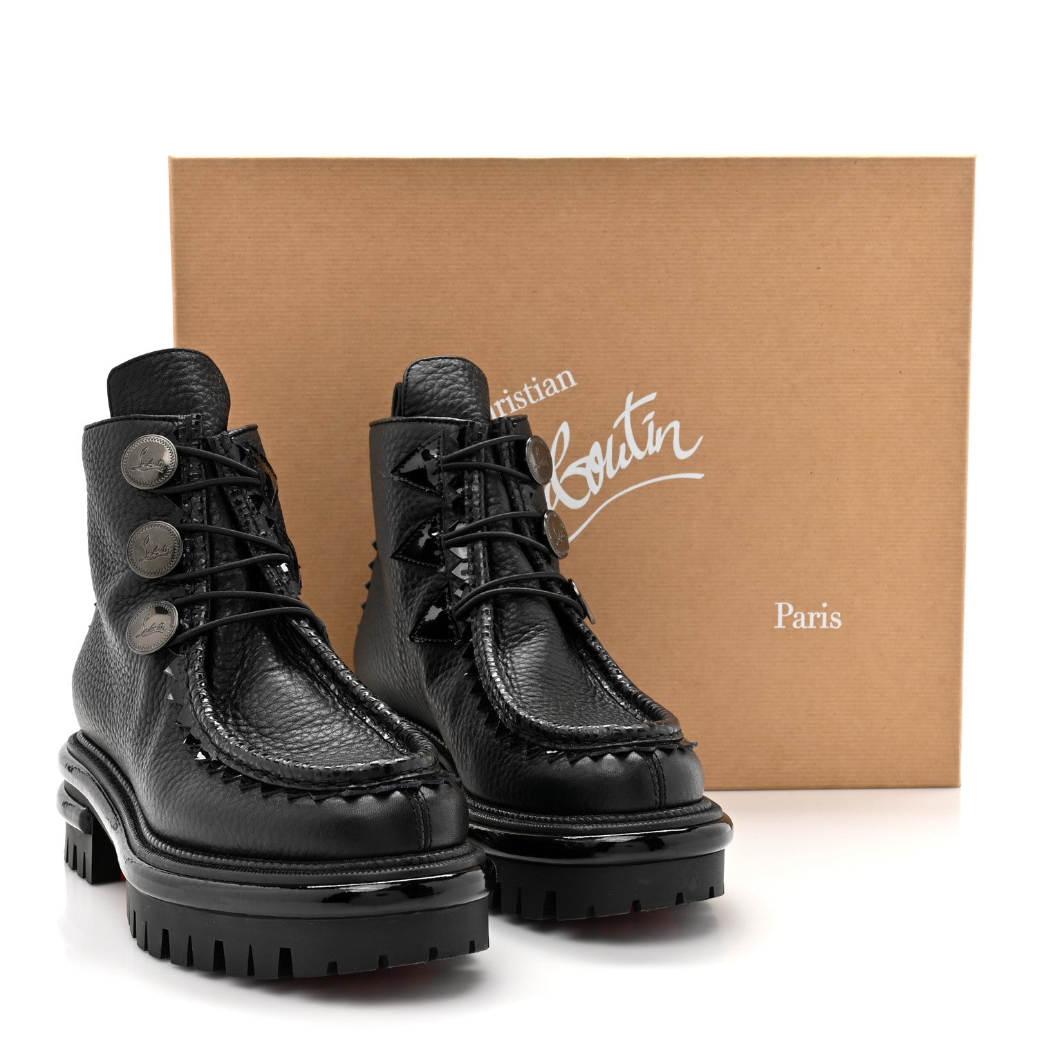 Christian Louboutin Grained Calfskin Pole Sweed Flat Boot 35.5 Black 10 of 10