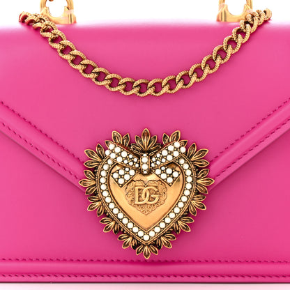 Dolce & Gabbana Smooth Calfskin Small Devotion Envelope Top Handle Bag Pink 7 of 10