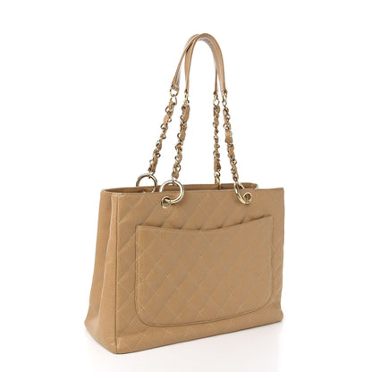 Chanel Caviar Quilted Grand Shopping Tote GST Beige 2 of 11