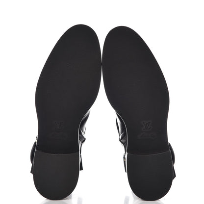 Louis Vuitton Calfskin Valley Flat Ankle Boots 39 Black 5 of 8