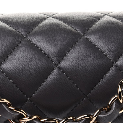 Chanel Lambskin Quilted Mini Rectangular Flap Dark Grey 10 of 11