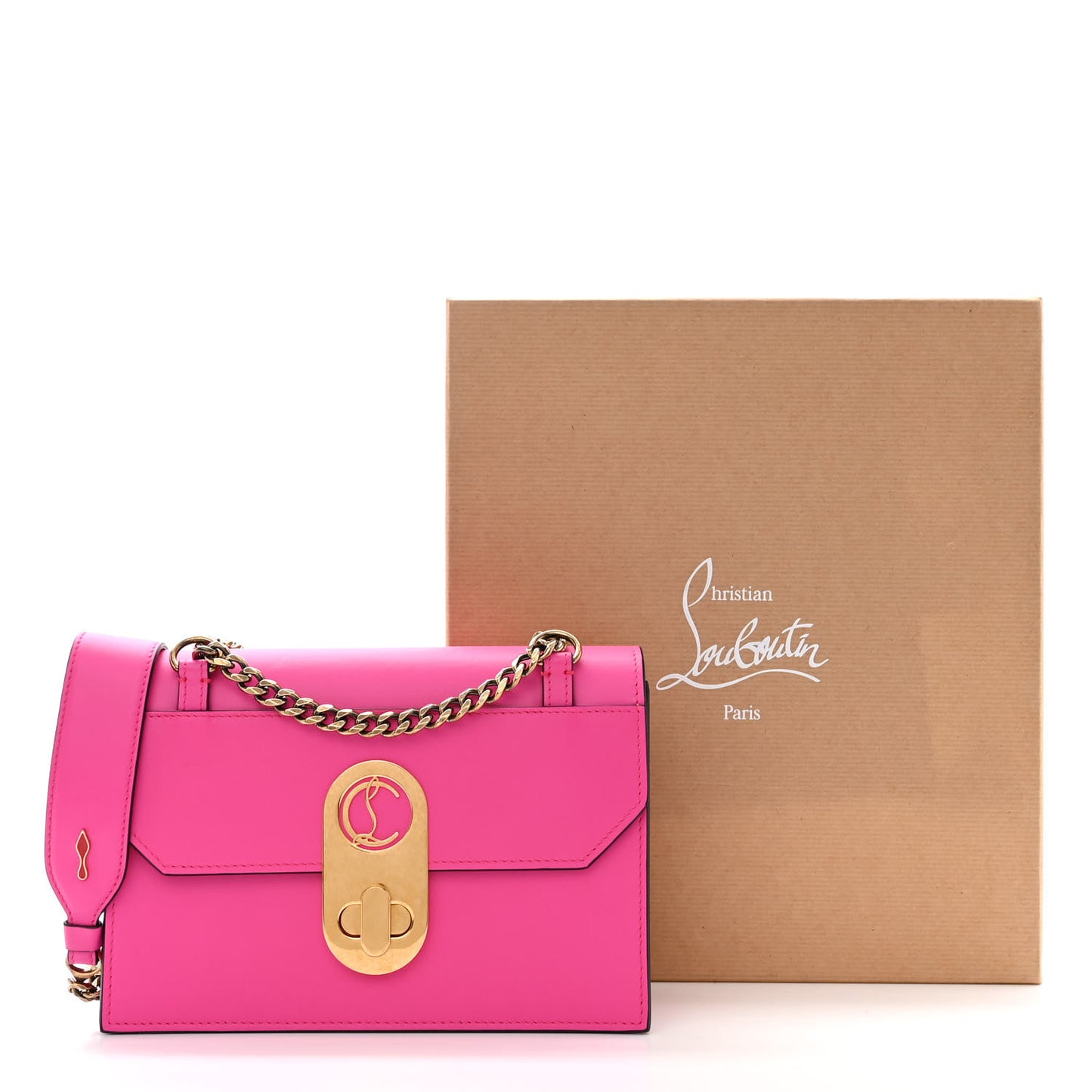 Calfskin Large Elisa Shoulder Bag Hot Pink