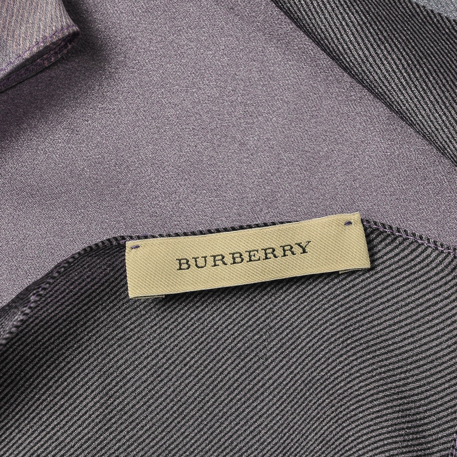 Burberry Silk Giant Check Scarf Purple 4 of 4