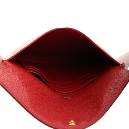 Miu Miu Goatskin Madras Love Envelope Wallet Rosa 4 of 7