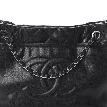 Chanel Caviar Quilted CC Timeless Soft Tote Black 9 of 9