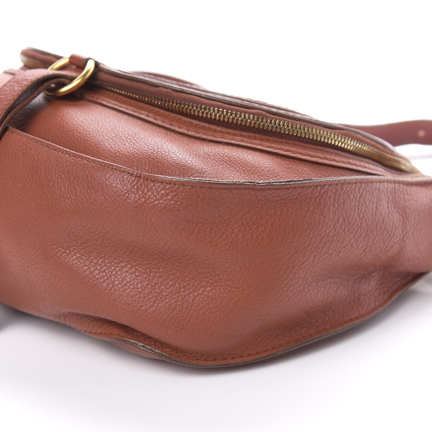 Chloe Calfskin Medium Marcie Round Zip Crossbody Bag Maple Leaf 16 of 17