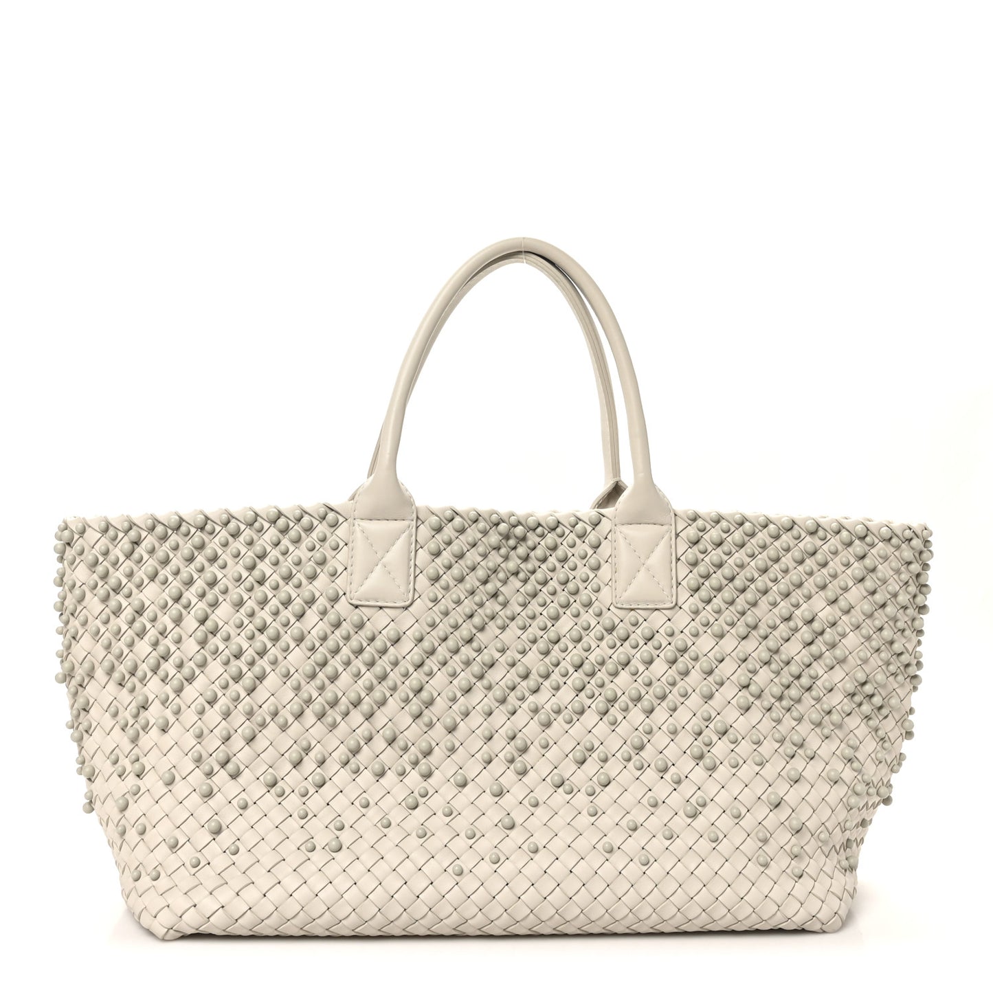 Nappa Intrecciato Beaded Medium Cabat Cream