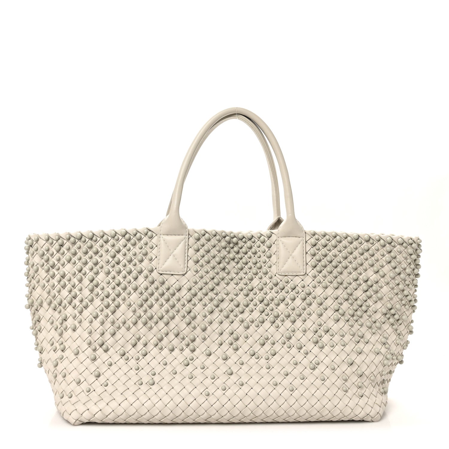 Bottega Veneta Nappa Intrecciato Beaded Medium Cabat Cream 1 of 10